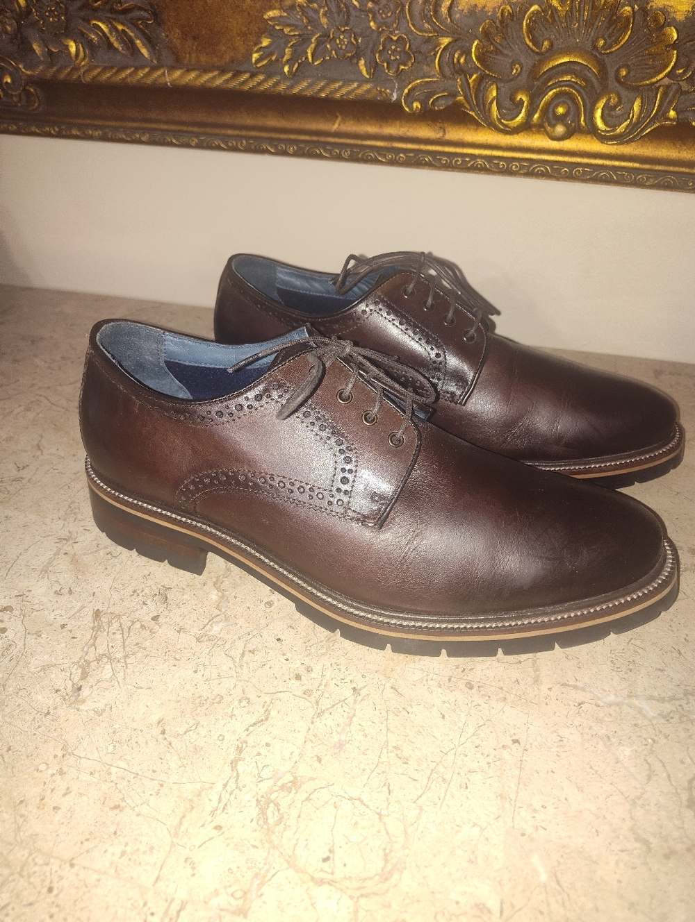 Johnson & Murphy Cody XC Flex Men's Dark Brown Leather Brogue Derby Shoes